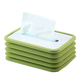 Maxbell Creative Facial Tissue Box Holder Cover Folding Dispenser for Car Green