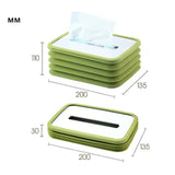 Maxbell Creative Facial Tissue Box Holder Cover Folding Dispenser for Car Green