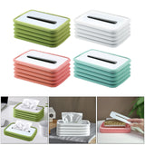 Maxbell Creative Facial Tissue Box Holder Cover Folding Dispenser for Car Green