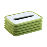 Maxbell Creative Facial Tissue Box Holder Cover Folding Dispenser for Car Green
