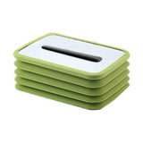 Maxbell Creative Facial Tissue Box Holder Cover Folding Dispenser for Car Green