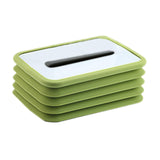 Maxbell Creative Facial Tissue Box Holder Cover Folding Dispenser for Car Green