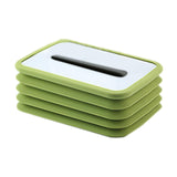 Maxbell Creative Facial Tissue Box Holder Cover Folding Dispenser for Car Green