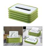 Maxbell Creative Facial Tissue Box Holder Cover Folding Dispenser for Car Green