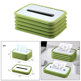 Maxbell Creative Facial Tissue Box Holder Cover Folding Dispenser for Car Green