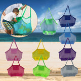 Large Beach Toys Bag Swimming Pool Mesh Tote Bags Sand-Away Bag Red