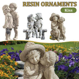 Maxbell Garden Statue Decoration Boys and Girls Sculptures Crafts Ornament 15x10x4cm