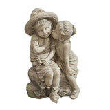 Maxbell Garden Statue Decoration Boys and Girls Sculptures Crafts Ornament 15x10x4cm