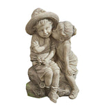 Maxbell Garden Statue Decoration Boys and Girls Sculptures Crafts Ornament 15x10x4cm