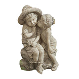 Maxbell Garden Statue Decoration Boys and Girls Sculptures Crafts Ornament 15x10x4cm