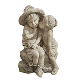 Maxbell Garden Statue Decoration Boys and Girls Sculptures Crafts Ornament 15x10x4cm