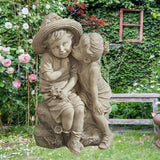 Maxbell Garden Statue Decoration Boys and Girls Sculptures Crafts Ornament 15x10x4cm