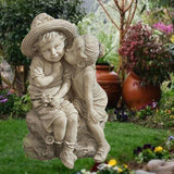 Maxbell Garden Statue Decoration Boys and Girls Sculptures Crafts Ornament 15x10x4cm