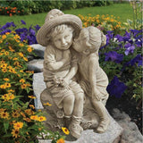 Maxbell Garden Statue Decoration Boys and Girls Sculptures Crafts Ornament 15x10x4cm