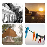 Maxbell 4Pc 6.65ft Trip Reflective Nylon Cord Tent Guy line Rope for Outdoor Green