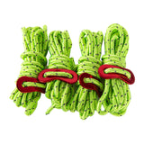 Maxbell 4Pc 6.65ft Trip Reflective Nylon Cord Tent Guy line Rope for Outdoor Green