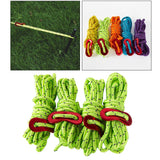 Maxbell 4Pc 6.65ft Trip Reflective Nylon Cord Tent Guy line Rope for Outdoor Green