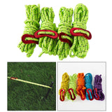 Maxbell 4Pc 6.65ft Trip Reflective Nylon Cord Tent Guy line Rope for Outdoor Green