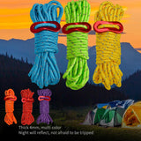 Maxbell 4x Reflective Guyline Camping Tent Rope Cord Guide Sailing Lanyard Red