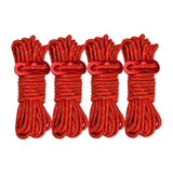 Maxbell 4x Reflective Guyline Camping Tent Rope Cord Guide Sailing Lanyard Red
