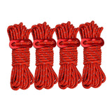 Maxbell 4x Reflective Guyline Camping Tent Rope Cord Guide Sailing Lanyard Red