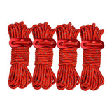 Maxbell 4x Reflective Guyline Camping Tent Rope Cord Guide Sailing Lanyard Red