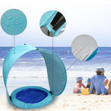 Maxbell Portable Baby Beach Tent with Pool Infant Sun Shelter Garden Beach Umbrella