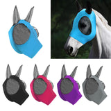 Maxbell Horse Fly Mask Protective Net Hood Horses Mask with Ears Cover Blue