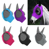 Maxbell Horse Fly Mask Protective Net Hood Horses Mask with Ears Cover Blue