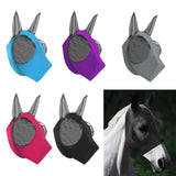 Maxbell Horse Fly Mask Protective Net Hood Horses Mask with Ears Cover Blue