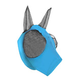 Maxbell Horse Fly Mask Protective Net Hood Horses Mask with Ears Cover Blue