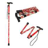 Maxbell Foldable Cane Adjustable 5-Section Hand Walking Stick Camping Pole Pueple