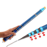 Maxbell 3.6m/4.5m/5.4m/6.3m Telescopic Fishing Rods Fishing Pole Blue 3.6m
