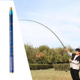 Maxbell 3.6m/4.5m/5.4m/6.3m Telescopic Fishing Rods Fishing Pole Blue 3.6m
