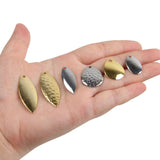 Maxbell 20x Metal Spinner Blades Smooth Finish Fishing Lure Making DIY Kit B Silver