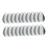 Maxbell 20x Metal Spinner Blades Smooth Finish Fishing Lure Making DIY Kit B Silver