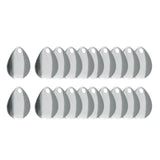 Maxbell 20x Metal Spinner Blades Smooth Finish Fishing Lure Making DIY Kit B Silver