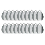 Maxbell 20x Metal Spinner Blades Smooth Finish Fishing Lure Making DIY Kit B Silver