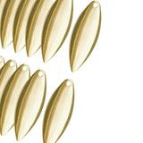 Maxbell 20x Metal Spinner Blades Smooth Finish Fishing Lure Making DIY Kit D Gold