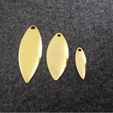 Maxbell 20x Metal Spinner Blades Smooth Finish Fishing Lure Making DIY Kit D Gold