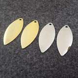 Maxbell 20x Metal Spinner Blades Smooth Finish Fishing Lure Making DIY Kit D Gold