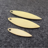 Maxbell 20x Metal Spinner Blades Smooth Finish Fishing Lure Making DIY Kit D Gold