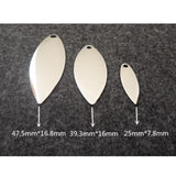 Maxbell 20x Metal Spinner Blades Smooth Finish Fishing Lure Making DIY Kit D Gold