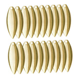 Maxbell 20x Metal Spinner Blades Smooth Finish Fishing Lure Making DIY Kit D Gold