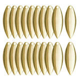 Maxbell 20x Metal Spinner Blades Smooth Finish Fishing Lure Making DIY Kit D Gold