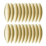Maxbell 20x Metal Spinner Blades Smooth Finish Fishing Lure Making DIY Kit D Gold