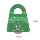 Maxbell 20KN General Purpose Mobile Pulley for Rock Tree Climbing 13mm Rope Pulley Green