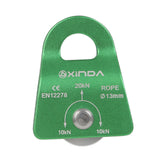 Maxbell 20KN General Purpose Mobile Pulley for Rock Tree Climbing 13mm Rope Pulley Green