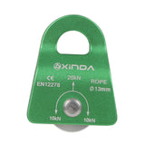 Maxbell 20KN General Purpose Mobile Pulley for Rock Tree Climbing 13mm Rope Pulley Green