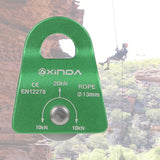 Maxbell 20KN General Purpose Mobile Pulley for Rock Tree Climbing 13mm Rope Pulley Green